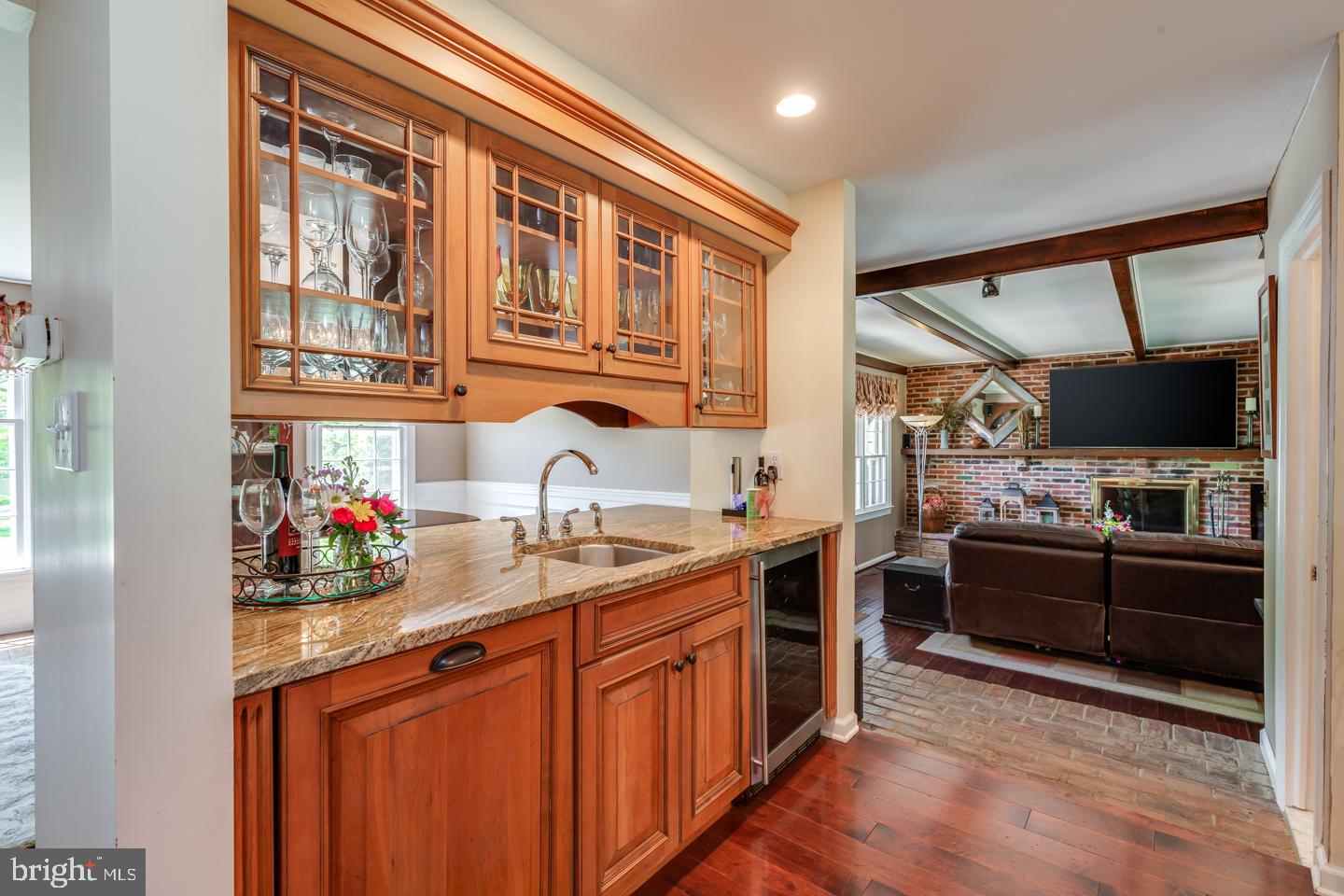 121 Haines Drive Moorestown, NJ 08057 - Photo 14 of 49 Built in bar area w/sink and wine refrigerator