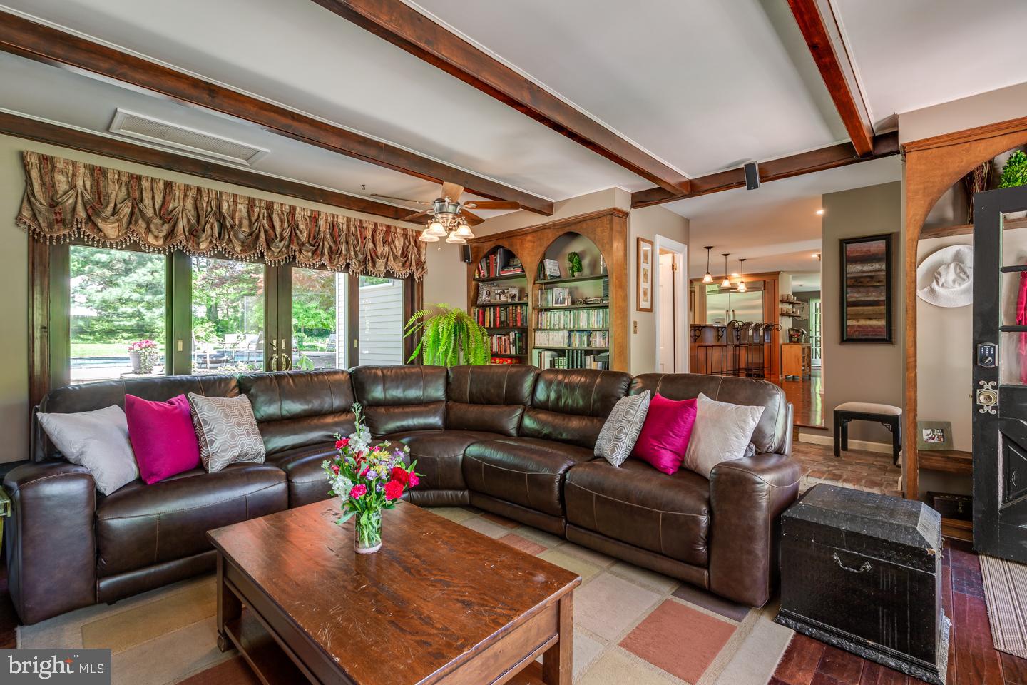 121 Haines Drive Moorestown, NJ 08057 - Photo 22 of 49 Family room with wood beams