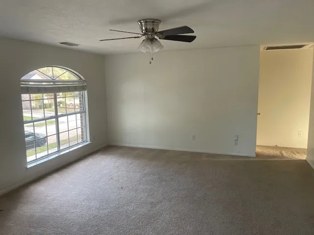 an empty room with a window