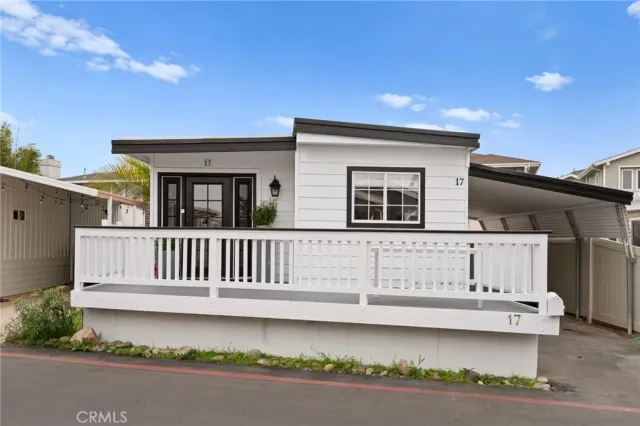 a view of a house with a deck