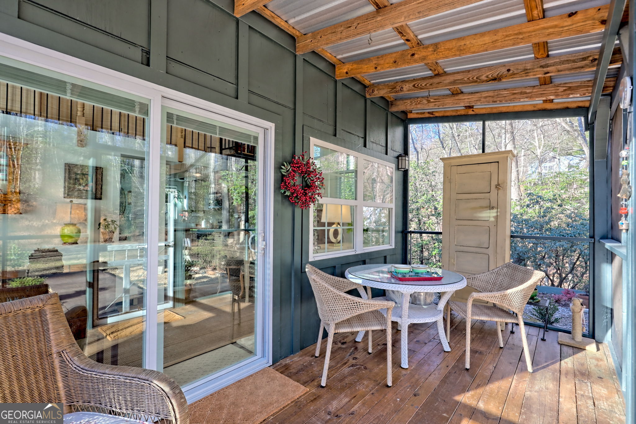 1063 Joe Davis Road Tiger, GA 30576 - Photo 7 of 39 a view of a dining room with furniture window and outside view