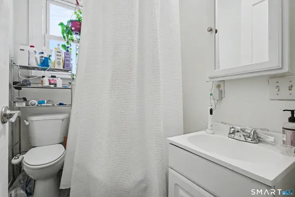 a bathroom with a sink toilet and vanity