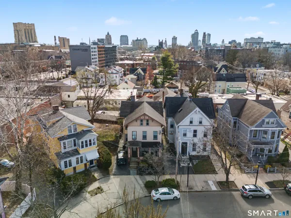a view of a city in the middle of a city
