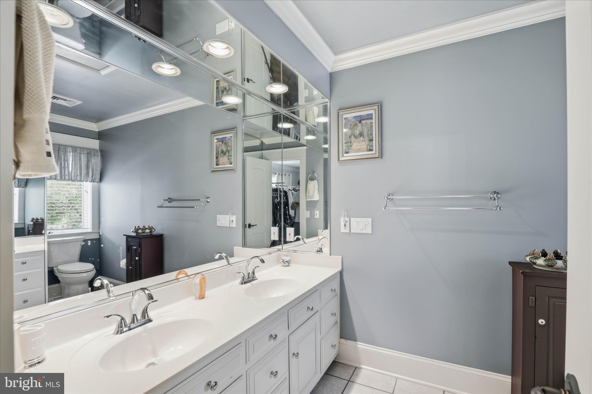 137 East Woods Drive Lititz, PA 17543 - Photo 34 of 64 a bathroom with a double vanity sink and a mirror