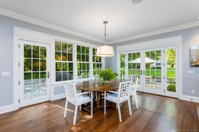 a dining room with furniture window wooden floor