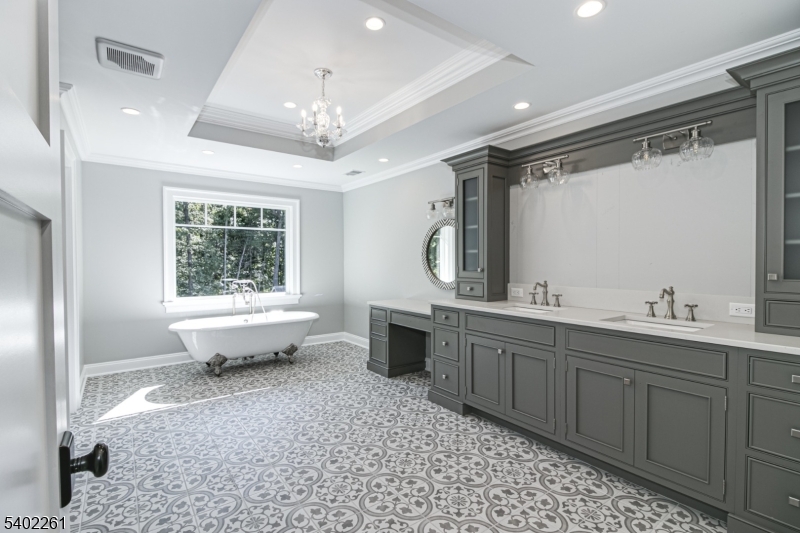 8 Juniper Pointe Trail Dunellen, NJ 08812 - Photo 33 of 37 a bathroom with a granite countertop sink toilet and mirror