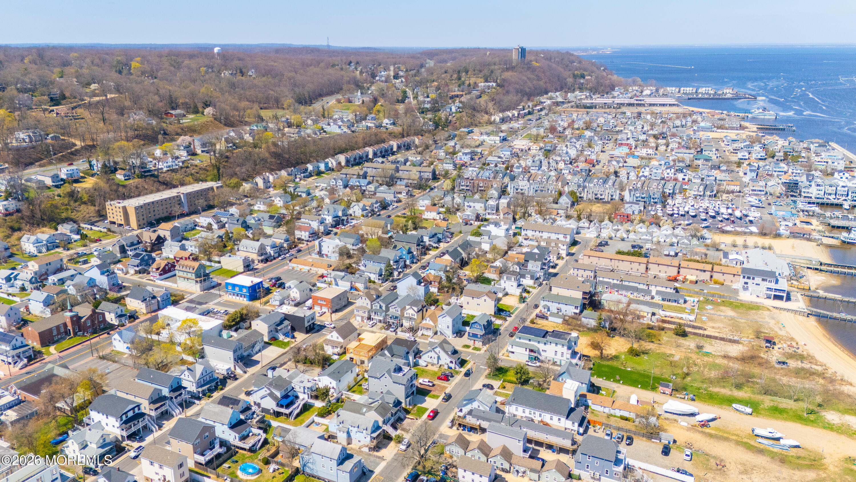 27 5th Street Highlands, NJ 07732 - Photo 42 of 62 an aerial view of residential building with green space