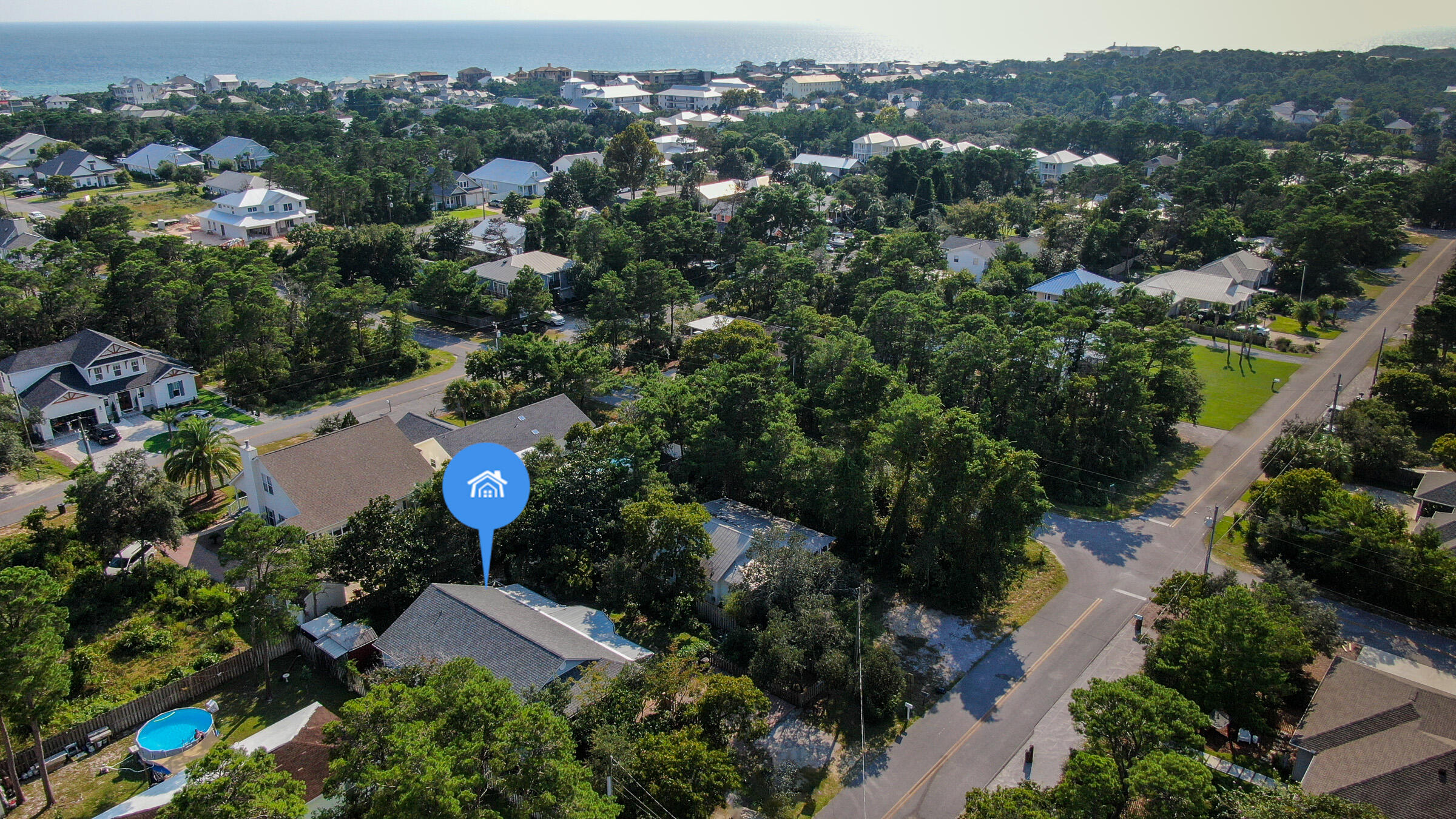148 Ash Street Santa Rosa Beach, FL 32459 - Photo 6 of 41 an aerial view of a house with a outdoor space