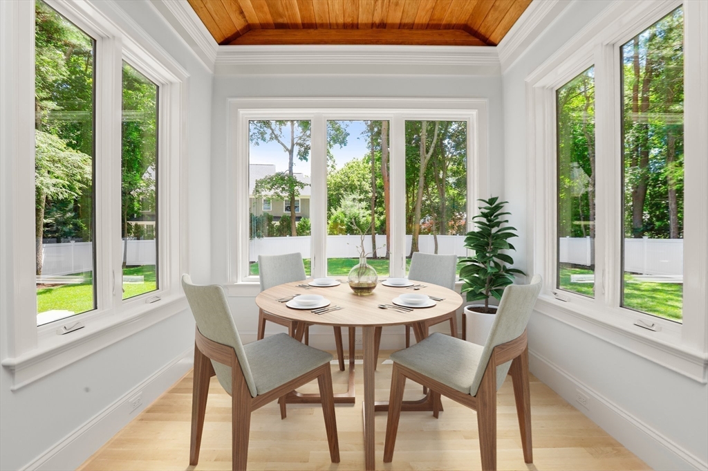 86 Parker Road Wellesley, MA 02482 - Photo 10 of 25 a view of a dining room with furniture window and outside view