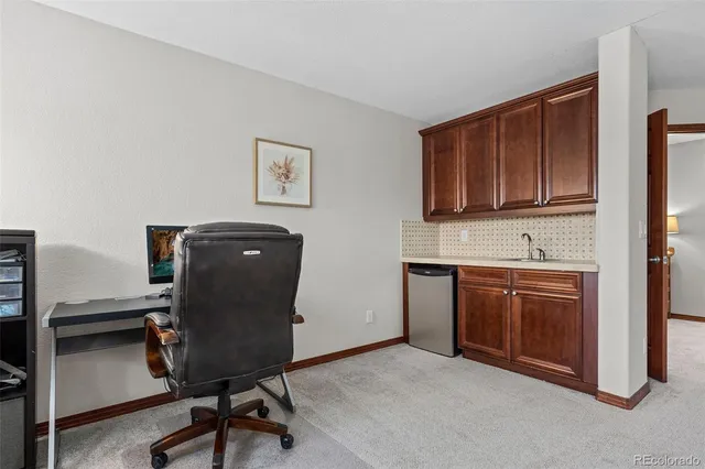 a view of workspace with furniture