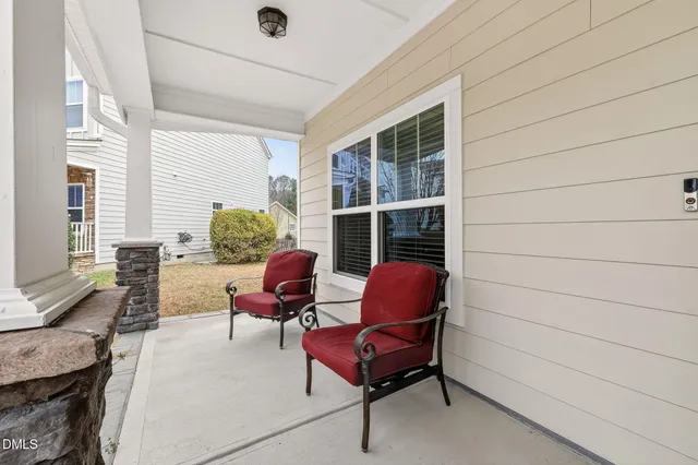 a outdoor living space with furniture