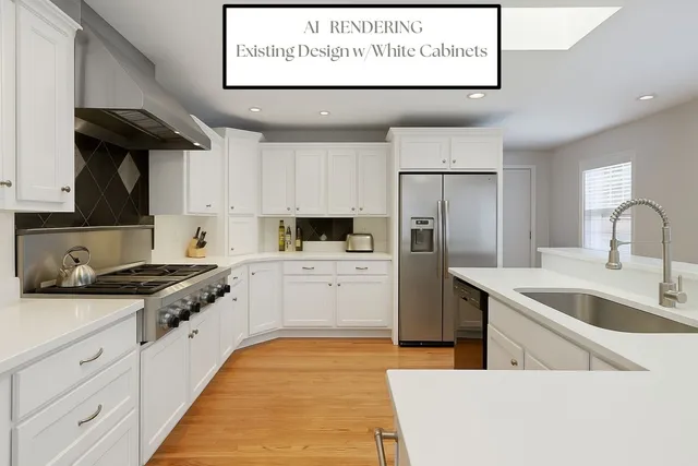 a kitchen with a sink a stove and refrigerator
