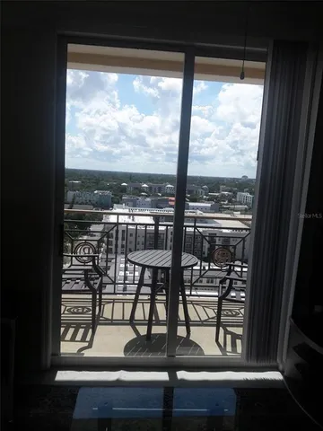 a view of a city from a window