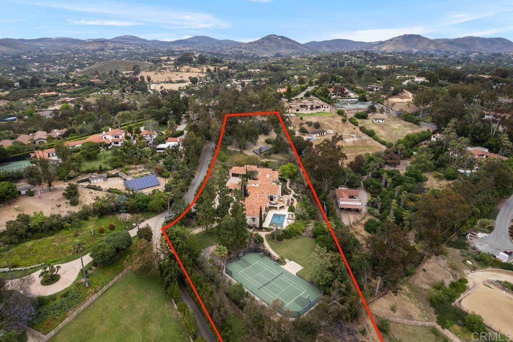 5315 La Crescenta Road Rancho Santa Fe, CA 92067 - Photo 17 of 17 an aerial view of residential houses with outdoor space