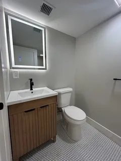 a bathroom with a sink and a toilet