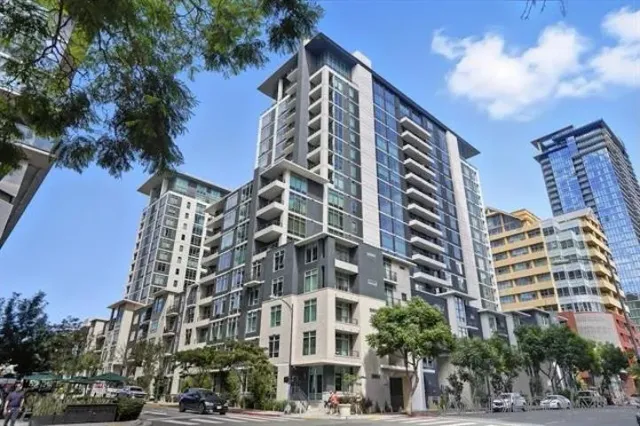 a front view of a building