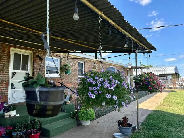 a view of outdoor seating