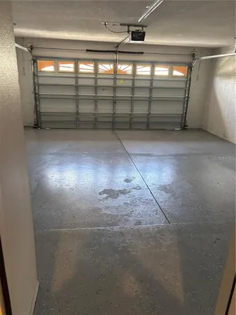 a view of a garage