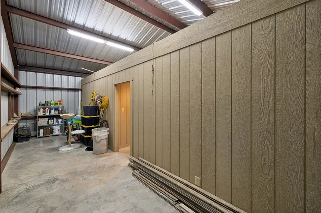 a view of a room with storage