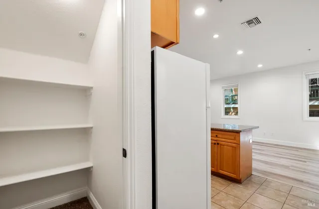 a view of livingroom with wooden floor