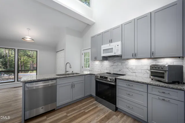 a view of a house with a deck