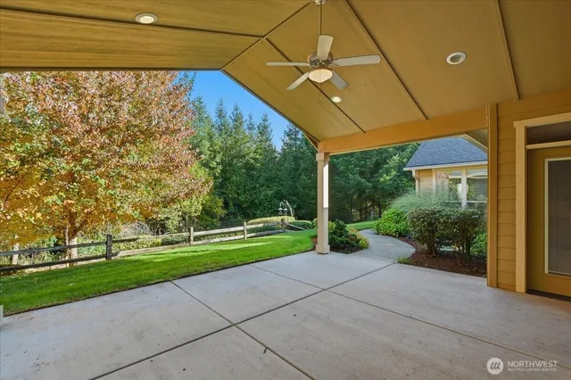 a house view with a garden space