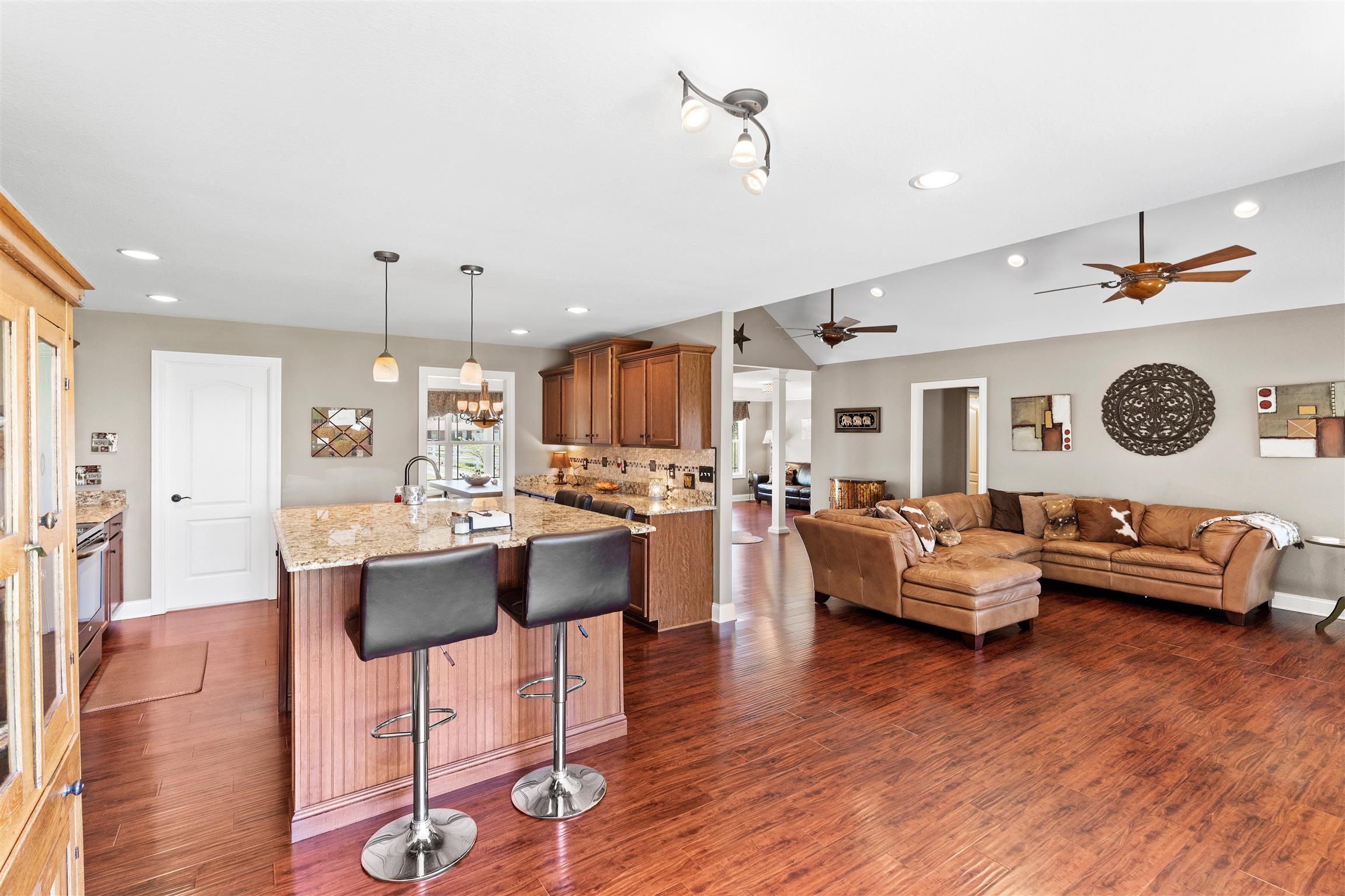 768 Gholson Road Clarksville, TN 37043 - Photo 11 of 29 a living room with lots of furniture and view of kitchen