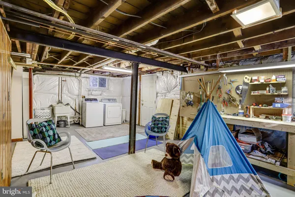 a view of a storage room