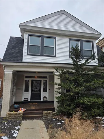 a front view of a house