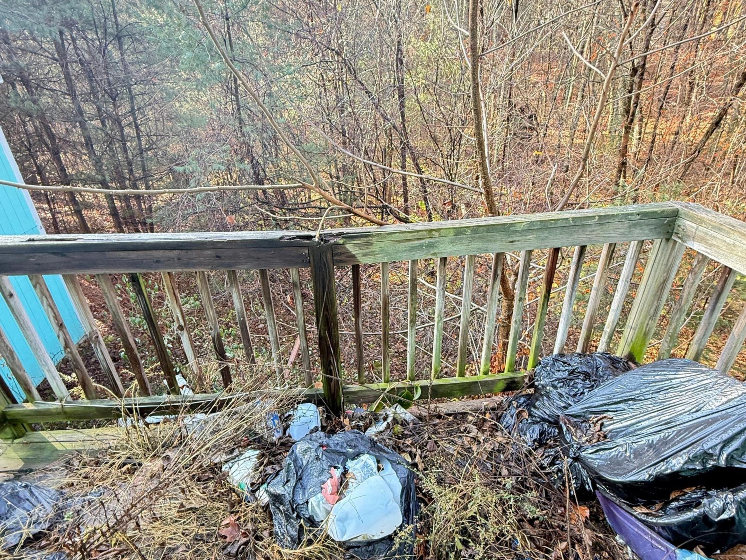 41 Delphi Road Stafford, CT 06076 - Photo 15 of 16 a view of a backyard with large trees and wooden fence