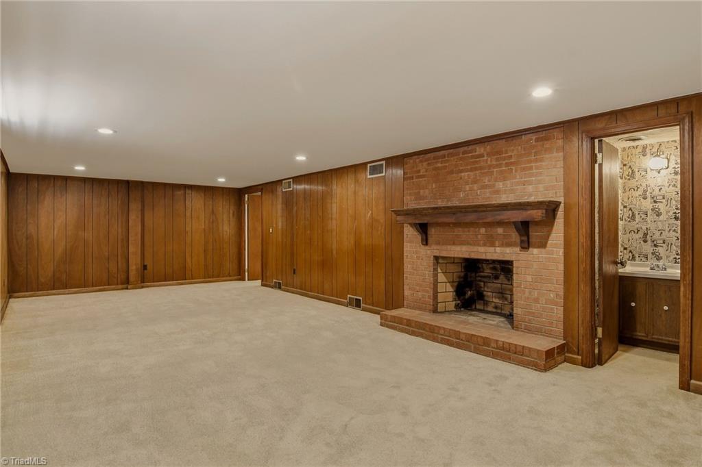 4325 Witherow Road Winston-Salem, NC 27106 - Photo 27 of 38 Fabulous Den with fireplace (hook up for gas)