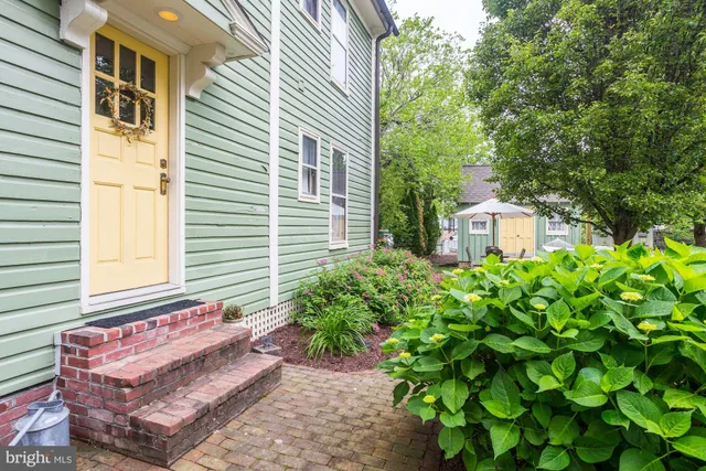 a park view with a bench and trees
