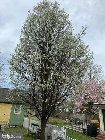 a view of a fireplace in a room