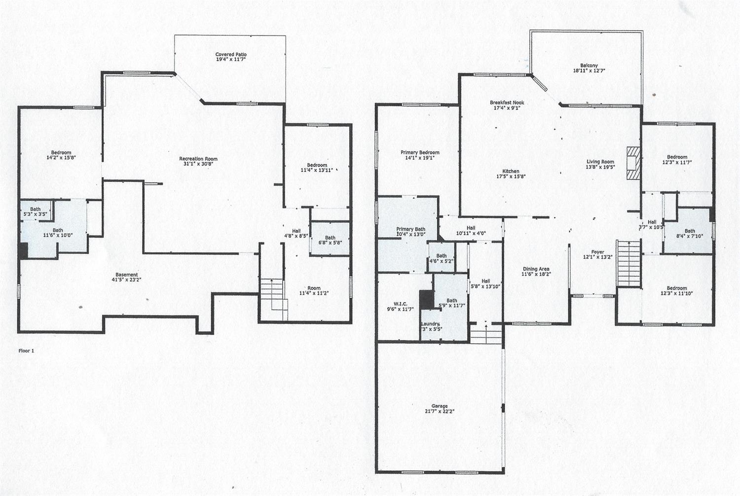 795 Madison Ridge Road Lawrenceburg, IN 47025 - Photo 70 of 72 Floor Plan - Level 1 and Lower Level
