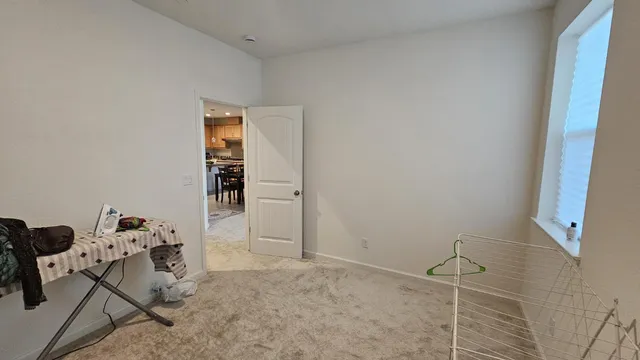 a room with toys and a window