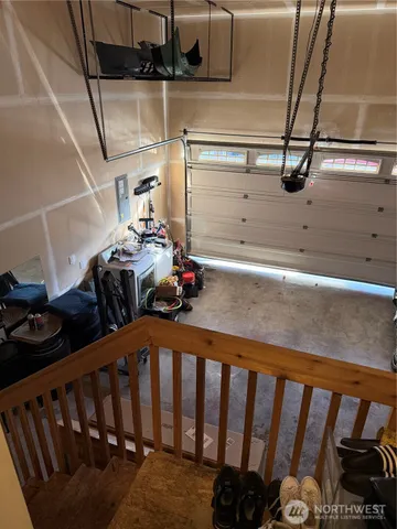 a bedroom with bed and the closet