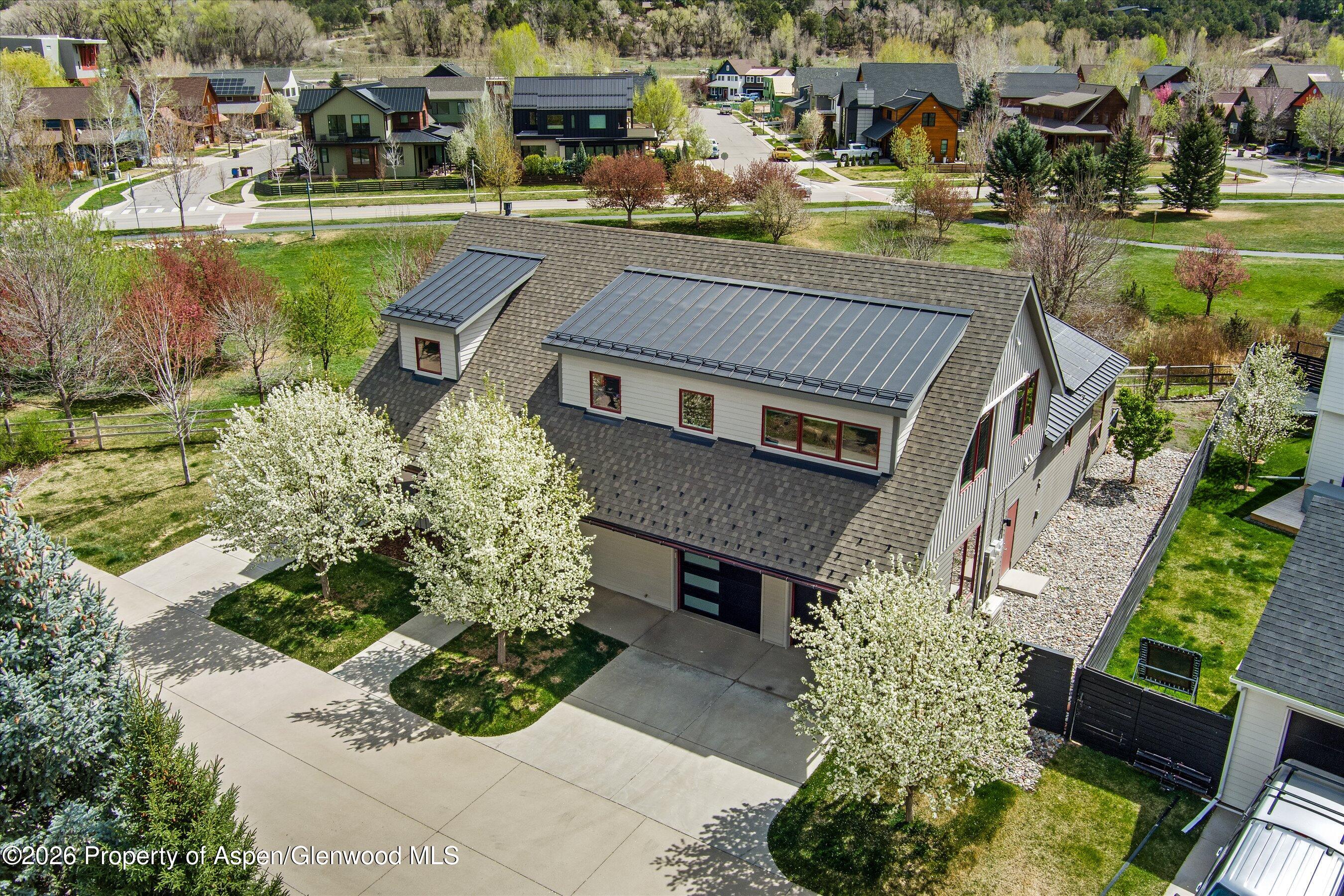 350 Sopris Circle Basalt, CO 81621 - Photo 31 of 49 an aerial view of a house with a garden and lake view