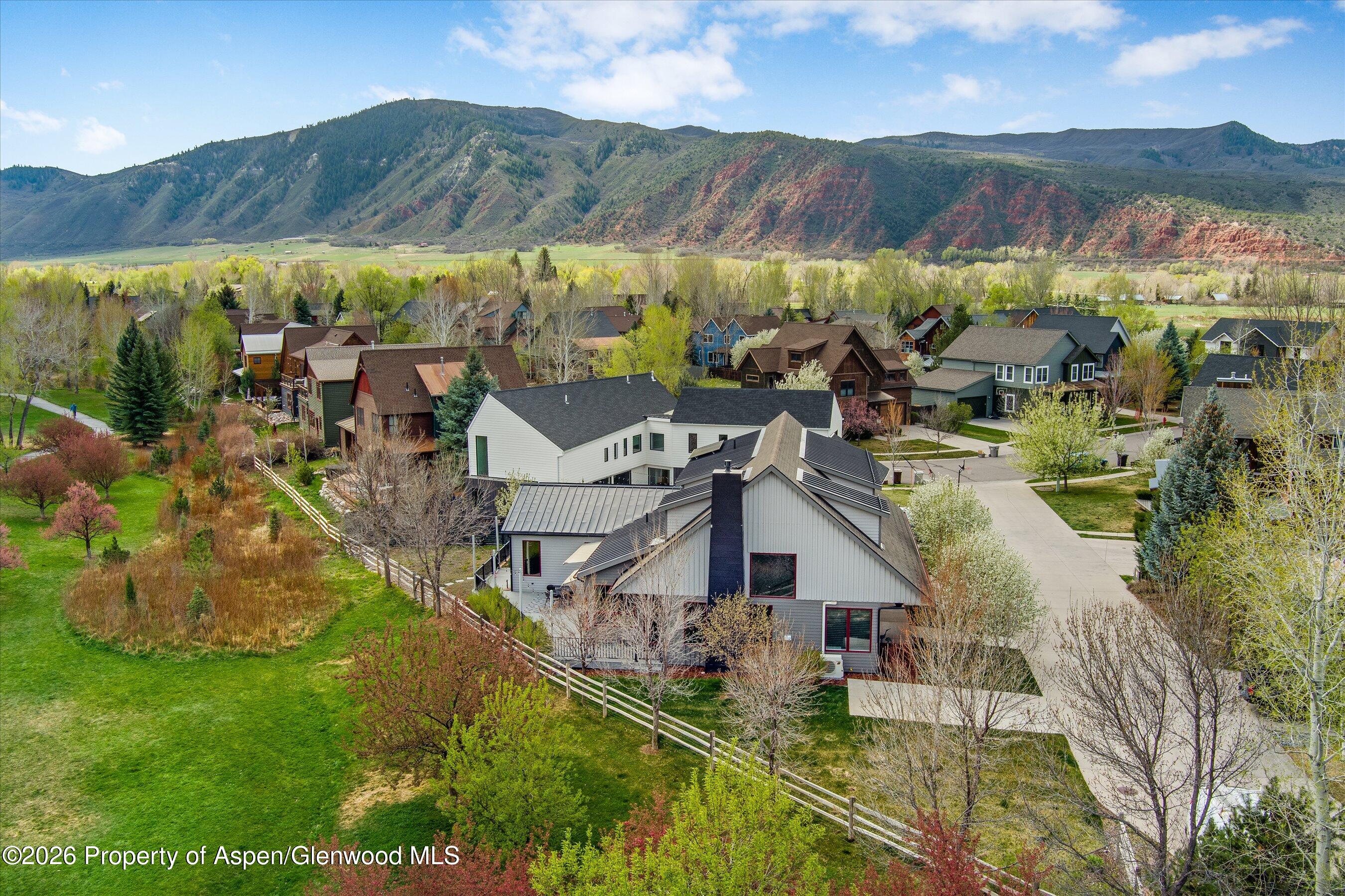 350 Sopris Circle Basalt, CO 81621 - Photo 35 of 49 an aerial view of residential houses with outdoor space and trees