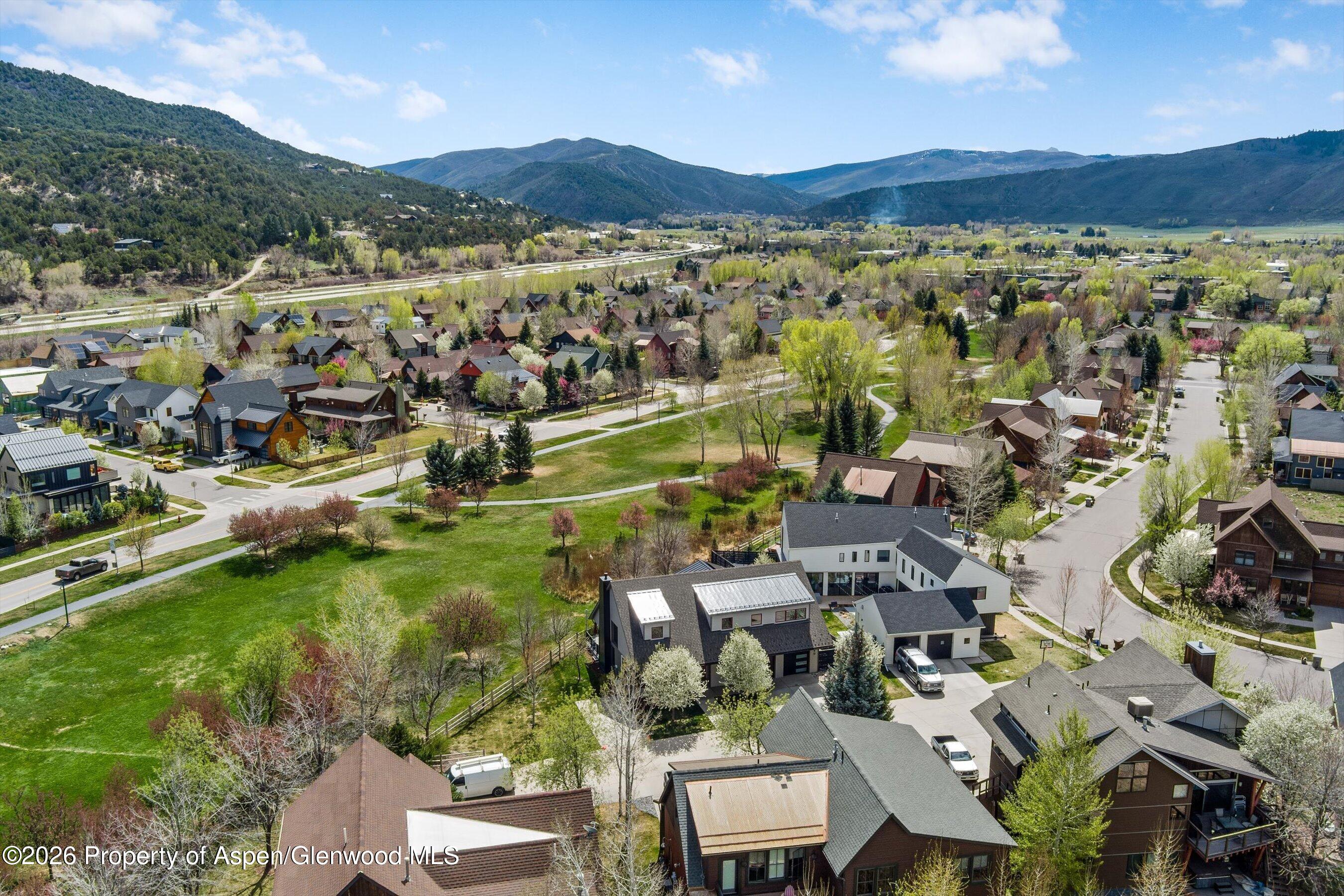 350 Sopris Circle Basalt, CO 81621 - Photo 46 of 49 an aerial view of residential houses with outdoor space and trees