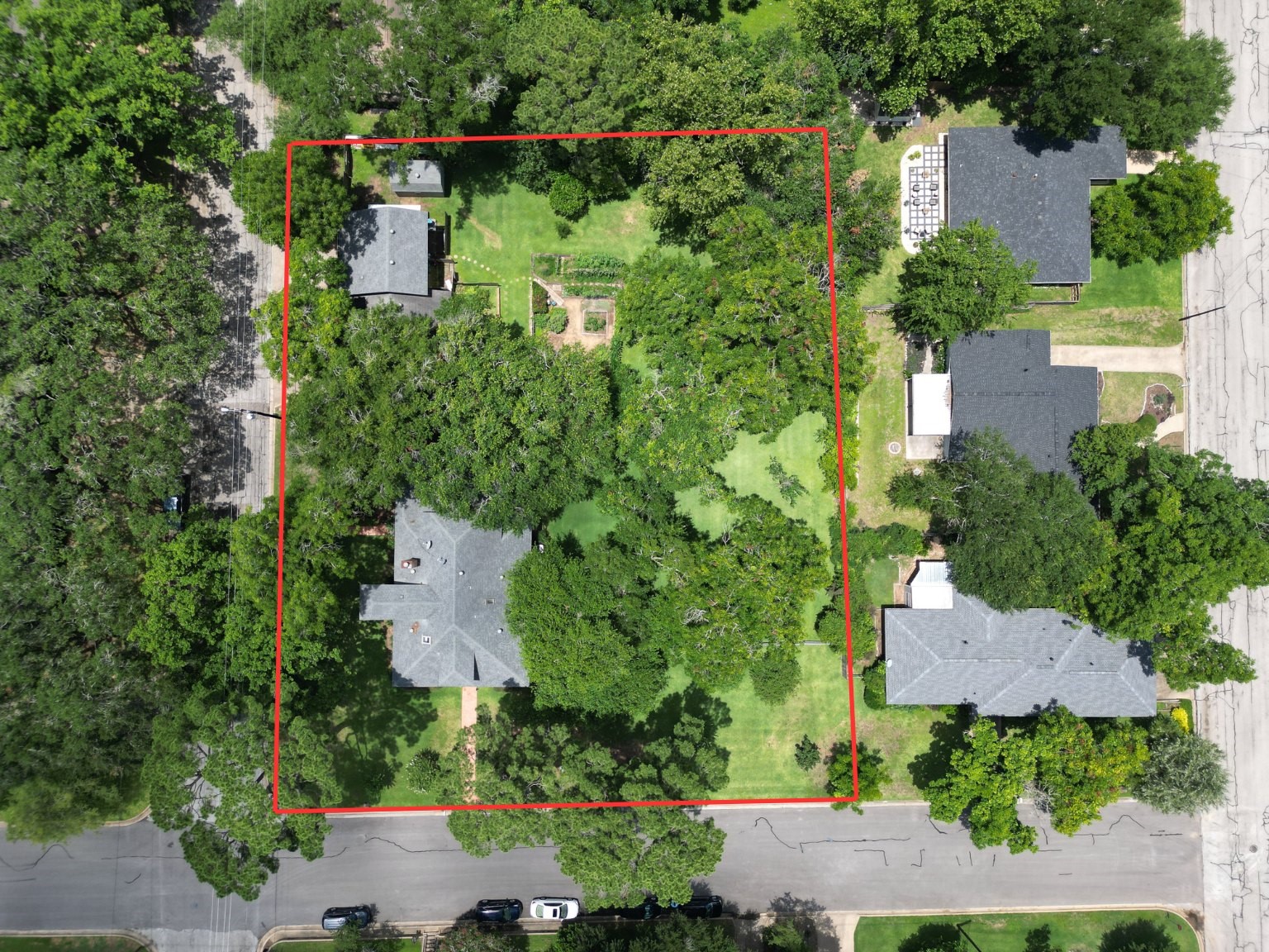 1406 Key Street Brenham, TX 77833 - Photo 50 of 50 an aerial view of a house with a garden