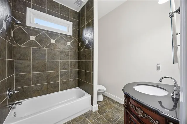 a view of a forest filled with trees