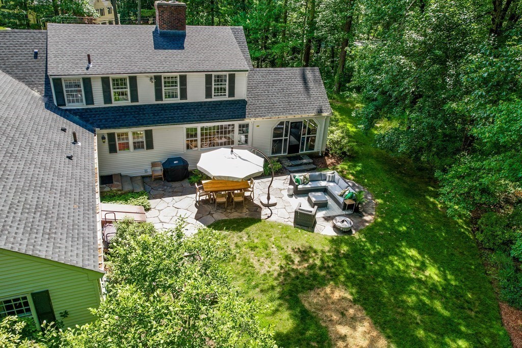 49 Sears Road Wayland, MA 01778 - Photo 28 of 30 a aerial view of a house with yard and sitting area