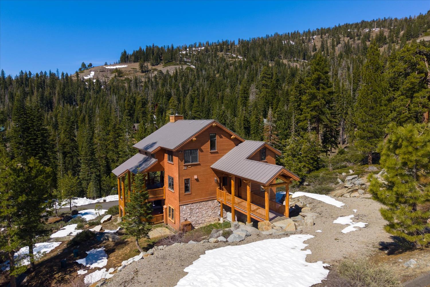 110 Flynn Road Bear Valley, CA 95223 - Photo 2 of 56 a aerial view of a house with a yard