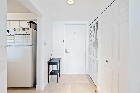 a view of a hallway with elevator