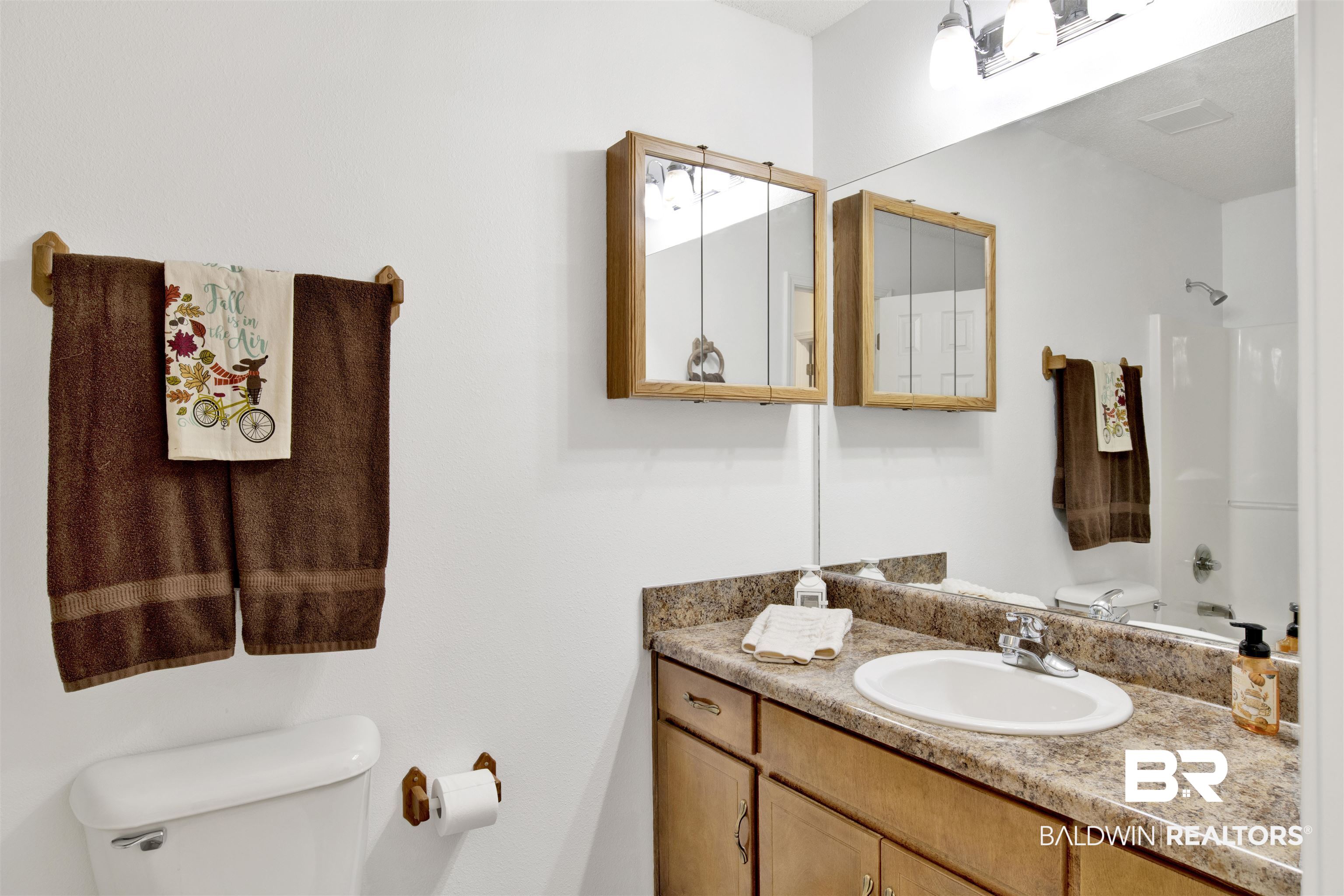 54563 Splinter Hill Road Perdido, AL 36562 - Photo 24 of 29 Bathroom featuring vanity, toilet, and walk in shower