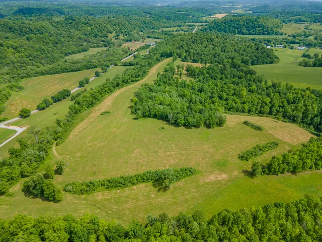 a view of a lake with a yard