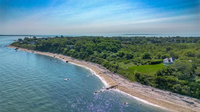 a view of a lake with a city