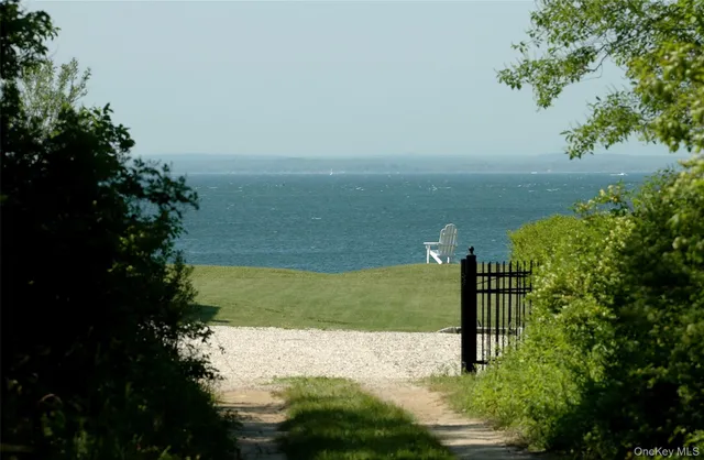 a ocean view with a outdoor space