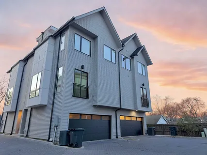 a view of front a house with garage