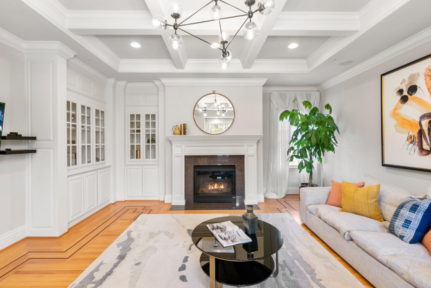 125 Dover Street Los Gatos, CA 95032 - Photo 11 of 49 a living room with furniture and a fireplace